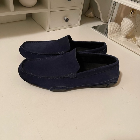 Keneth Cole Reaction, Navy blue suede slippers - Picture 9 of 9